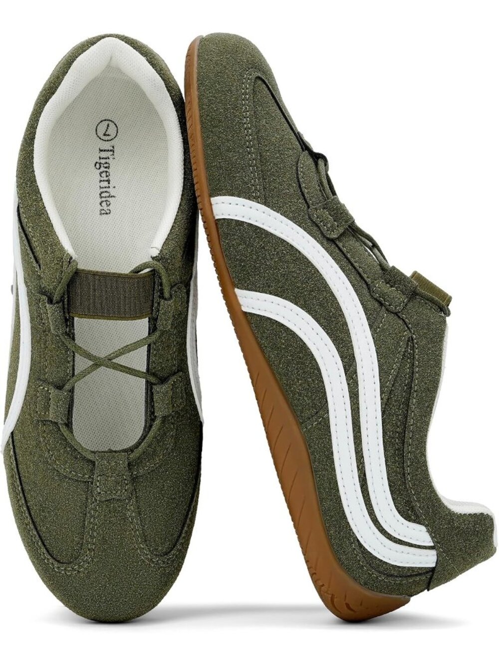 🆕Women's Olive Mary Jane Sneakers Casual Walking Tennis Breathable Shoes